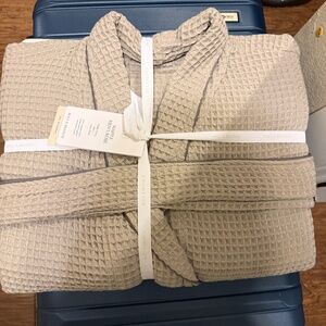 New ✨ Boll & Branch Organic Cotton Waffle Robe Men's Large